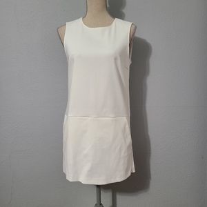 Zara White Romper Front Dress‎ Back Shorts NWT Size Small